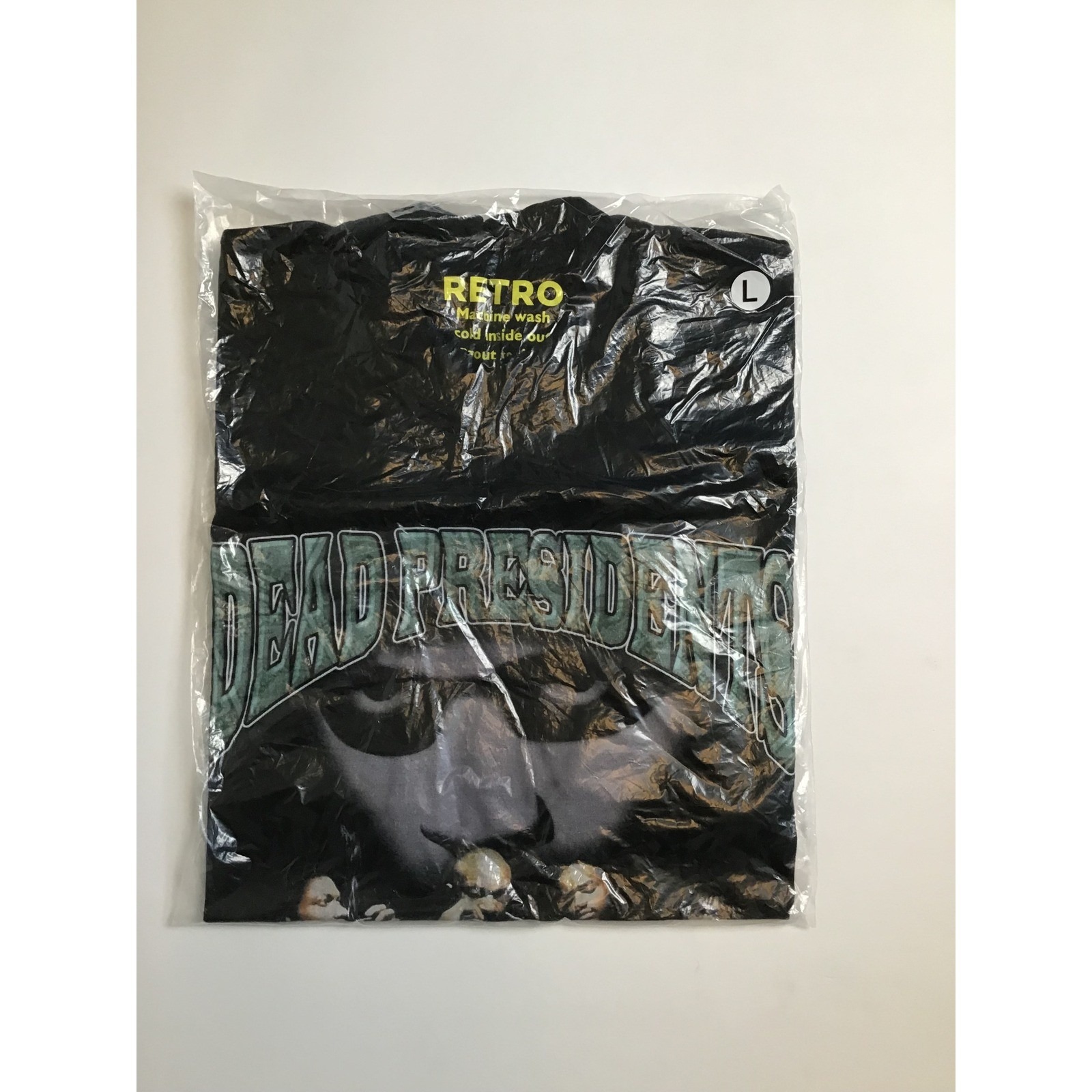 Retro Men's Black Graphic Print Short Sleeve Dead Presidents T-Shirt Nwt Size L — image 5 of 5